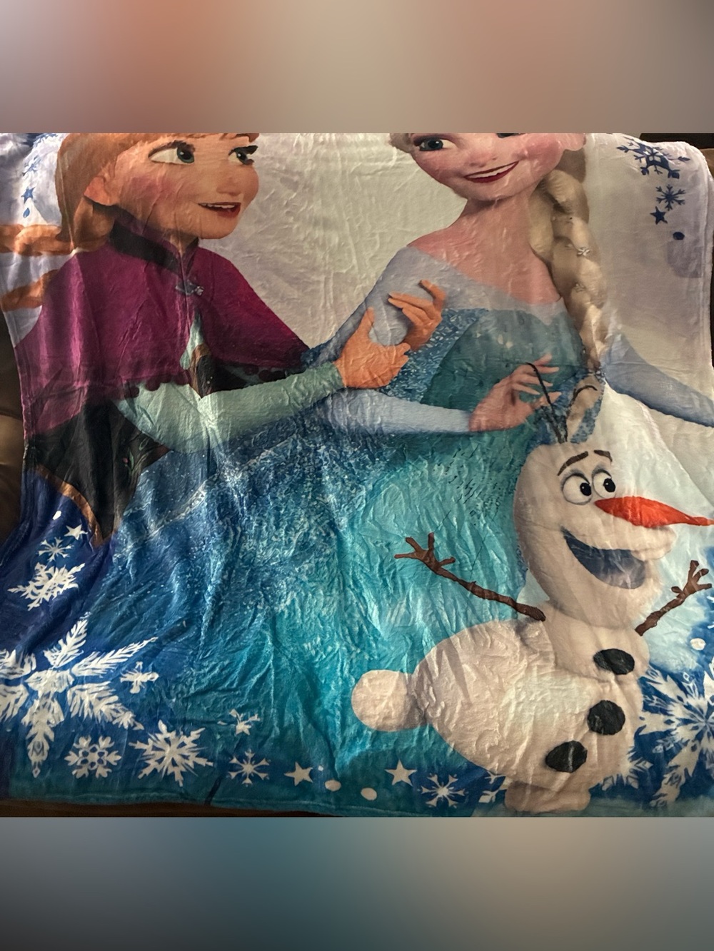 Disney Frozen Plush Fleece Throw Blanket 50" x 60" Comfy Cozy Kids Lounge
